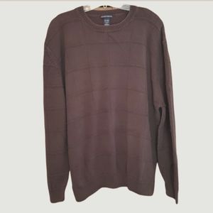Mens KNIGHTSBRIDGE XL SWEATER. 100% cotton. Color is brown.